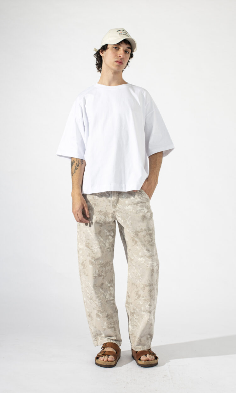 [21204] skater batik gris y crudo